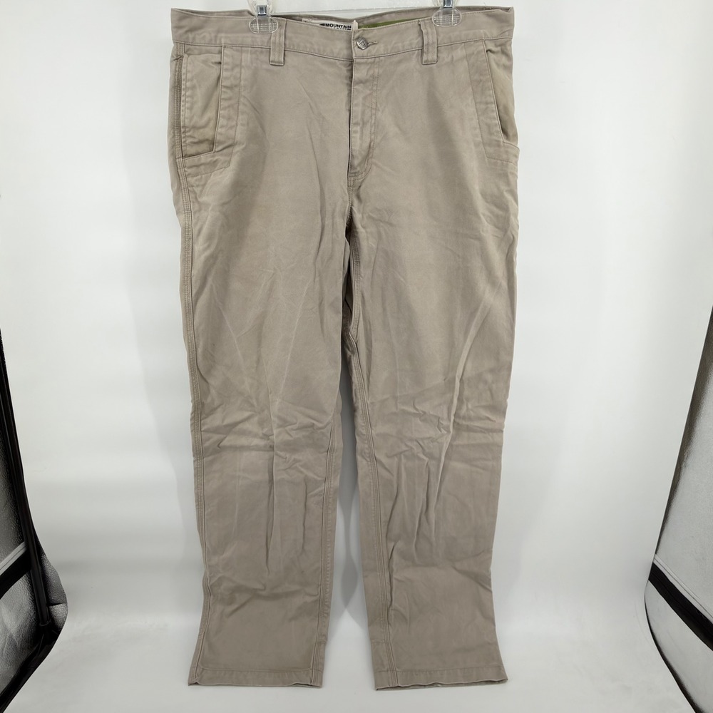 Mountain Khakis Pants Mens 38x36 Khaki Relaxed Fit Organic Cotton Chino Workwear